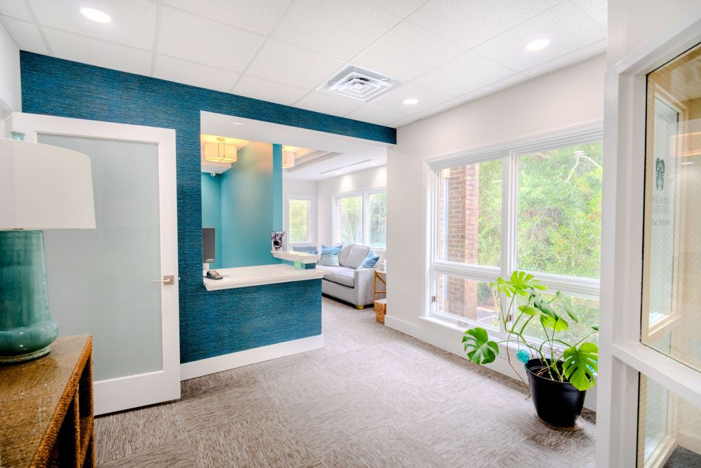 Black Mytle Endodontics Reception Desk and Waiting Room